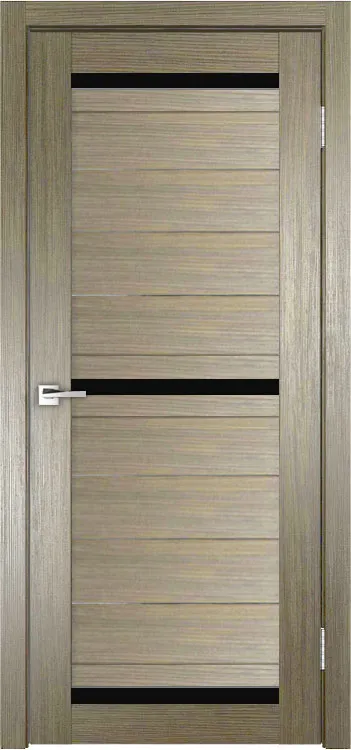 Фото Межкомнатная дверь Легенда Z-4 Тон Неаполь Стекло Лакобель черное